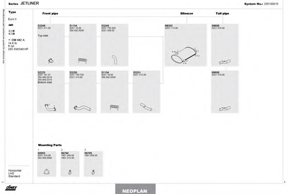 DINEX 255100010 Exhaust System